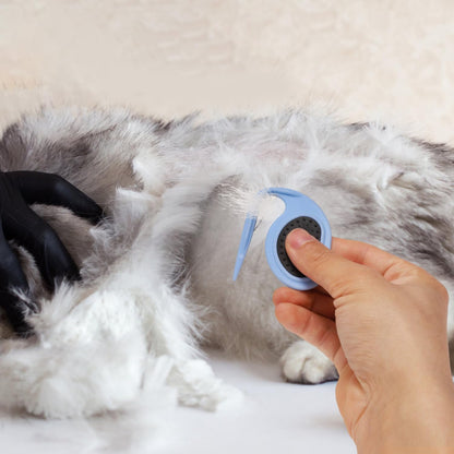 2-Pack Dual-Function Knotting Comb for Cats and Dogs - Shedding Brush and Dematting Tool for Grooming Knotted and Loose Fur (Blue)