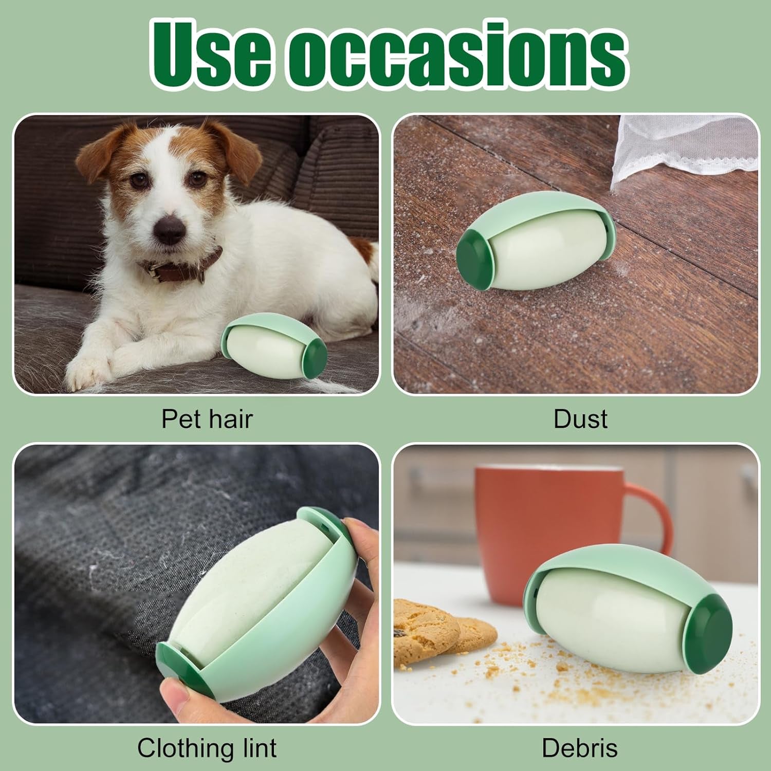 Reusable Washable Mini Travel Lint Roller - Highly Adhesive Portable Pet Hair and Dust Remover for Fabrics and Upholstery