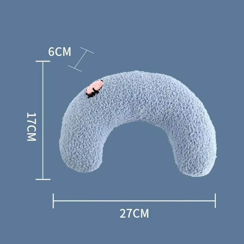 Premium U-Shaped Pet Pillow for Cats and Dogs - Plush, Thick-Filled, Cervical Support, Hypoallergenic, and Washable for Improved Sleep Quality