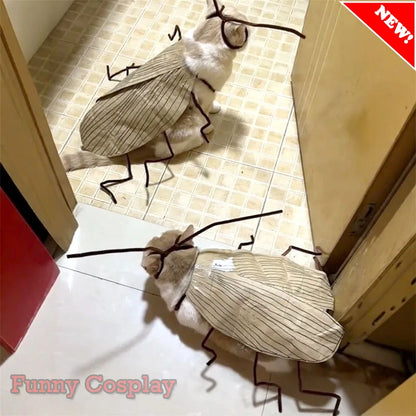 Realistic Cockroach Cat Costume with Detachable Wings - Humorous Cat Outfit for Cosplay and Dress-Up DIY Kit