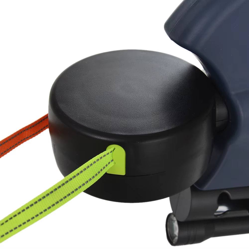 3M Reflective Retractable Dog Leash for Small Breeds with 360° Swivel, Tangle-Free Dual Walking Capability and Integrated Lighting System