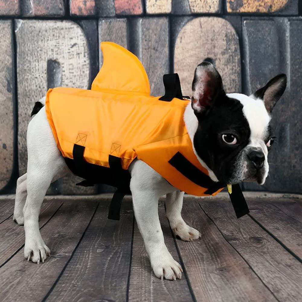 Adjustable Dog Life Jacket for Short-Nosed Breeds - Enhanced Swimming Vest (XS, Orange)