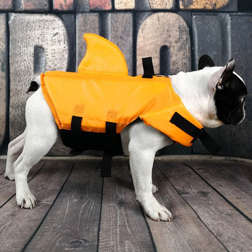 Adjustable Dog Life Jacket for Short-Nosed Breeds - Enhanced Swimming Vest (XS, Orange)