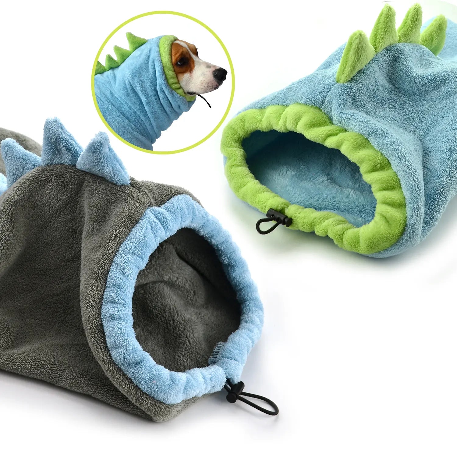 Quick-Dry Dog Bathrobe and Towel Set, Adjustable Microfiber Robe with Drying Gloves, Perfect for Cold Weather and Beach Use