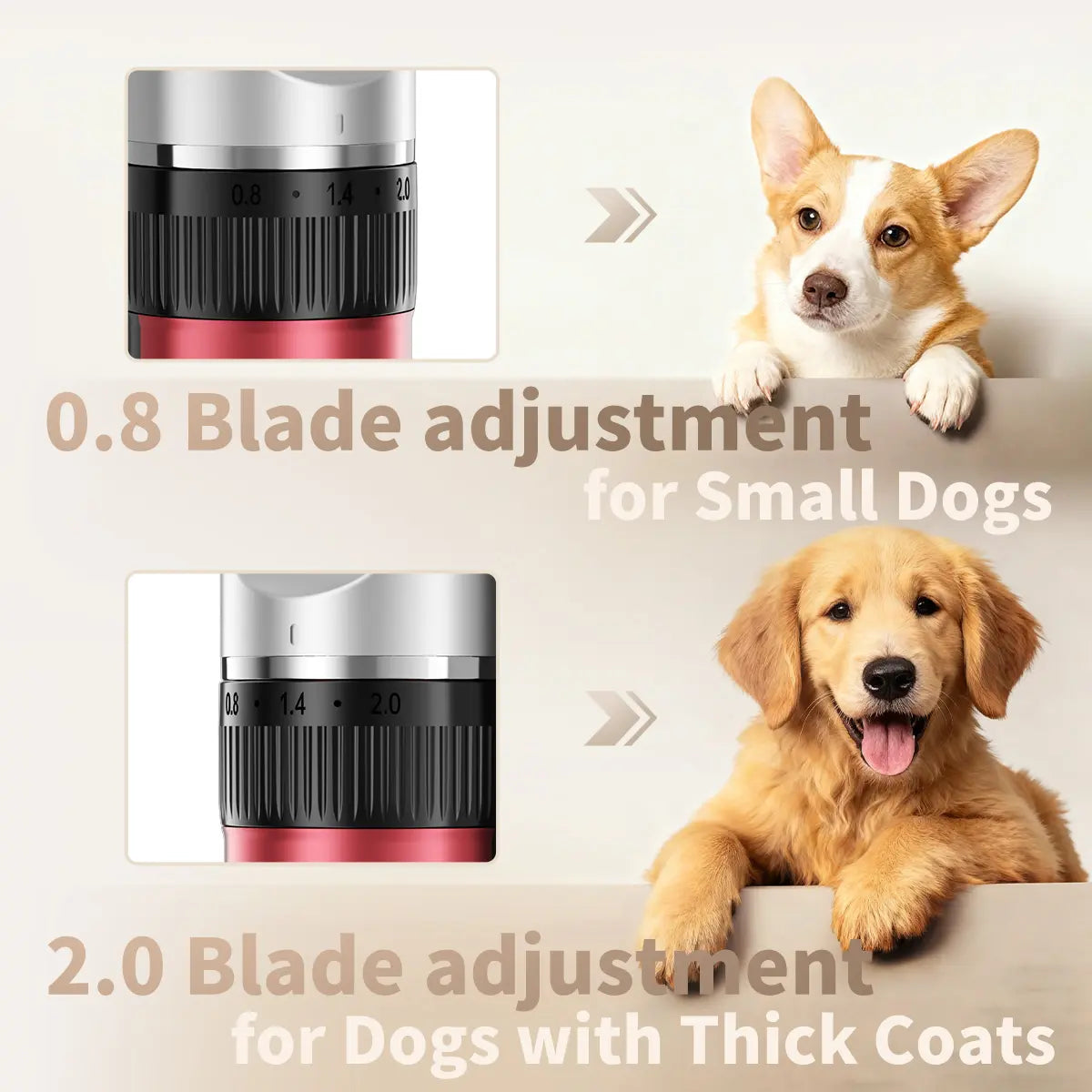 KALHELA Professional Dog Clippers with Low Noise Technology and LCD Digital Display - Rechargeable Cordless Grooming Kit for Small and Large Dogs and Cats
