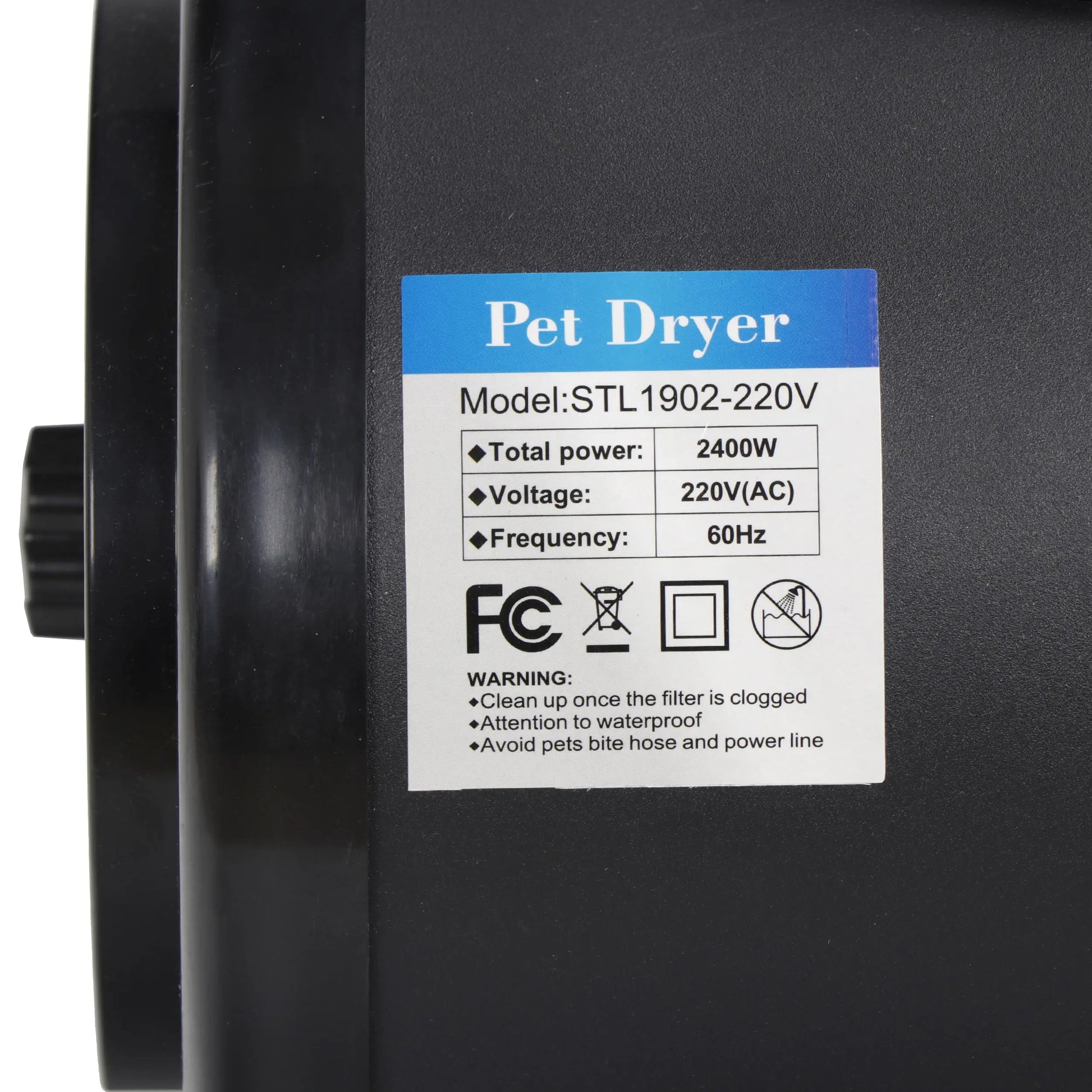 Professional Pet Grooming Hair Dryer - 2400W Portable Quick-Drying Variable-Speed Tool with 4 Adjustable Nozzles for Dogs, NOVA Model