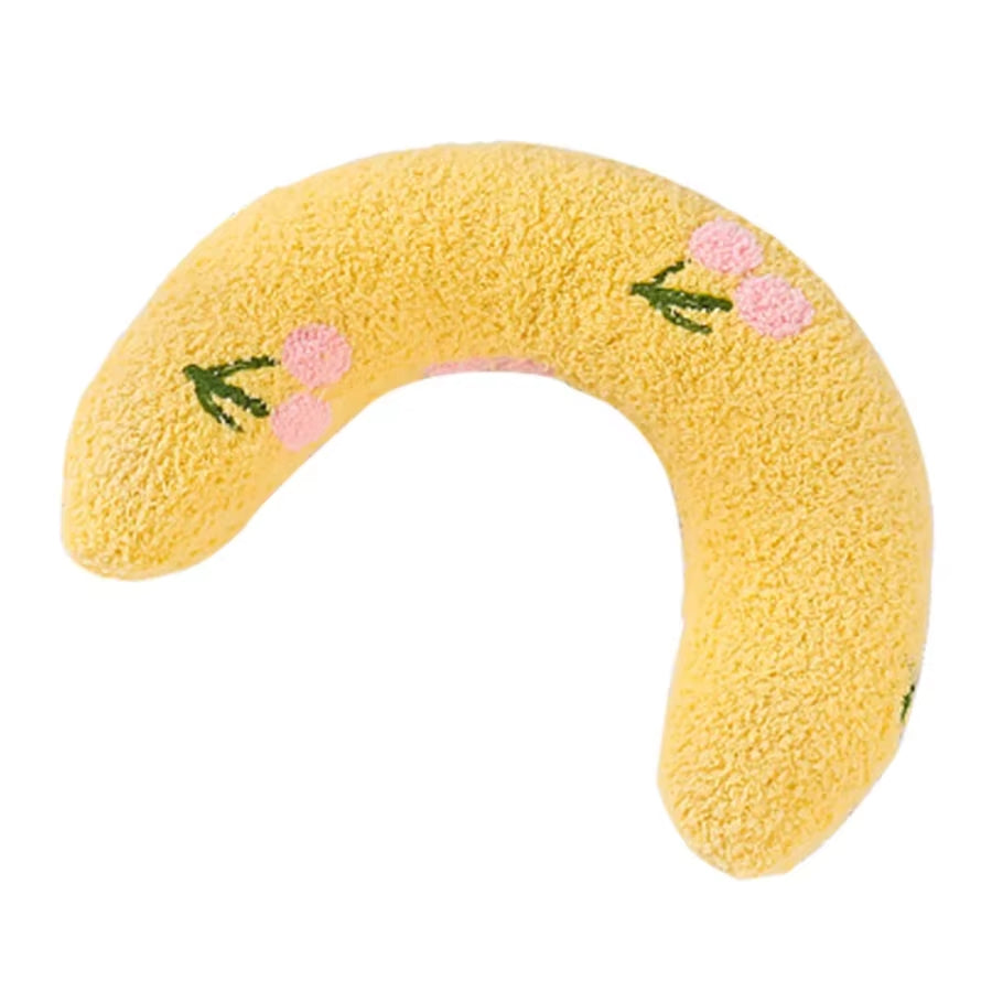 Premium U-Shaped Pet Pillow for Cats and Dogs - Plush, Thick-Filled, Cervical Support, Hypoallergenic, and Washable for Improved Sleep Quality