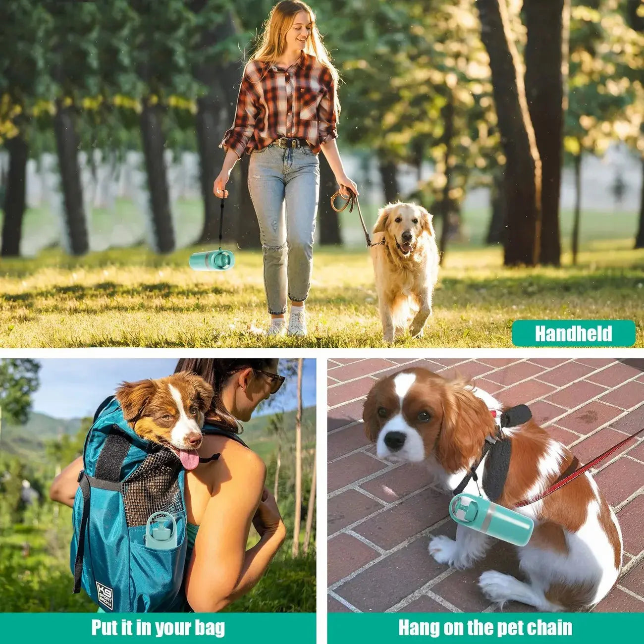 UFORU Portable Pet Waste Scooper with 6 Dog Waste Bags and Dispenser - Compact Outdoor Essential for Pet Care