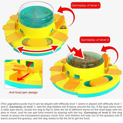 Interactive Dog Puzzle Toy and Slow Feeder for Enhanced Puppy IQ - Non-Slip Food Dispenser and Training Game for Pets