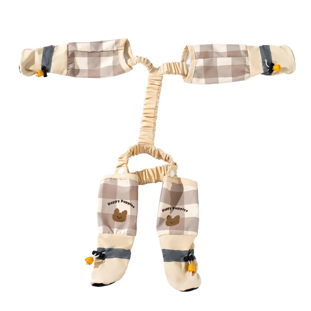 Adjustable Waterproof Reflective Stripe Full Leg Protection Pet Pants with Anti-Slip Features for Dogs
