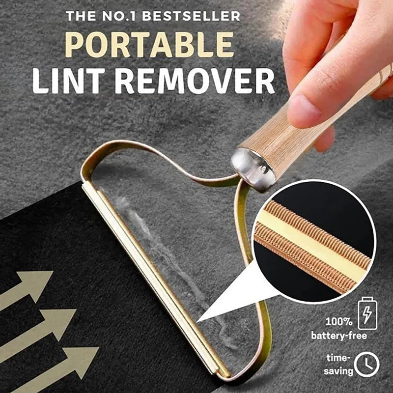 Portable Lint Remover and Pet Hair Brush for Efficient Fabric and Upholstery Cleaning
