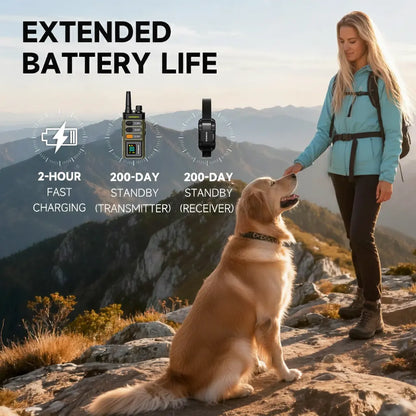 SOONCEJA 5280FT Remote Dog Training Collar - Waterproof Rechargeable E-Collar with 2 Stimulation Modes, Vibration, Tone, Night Light, and Pocket Clip for Medium to Large Dogs