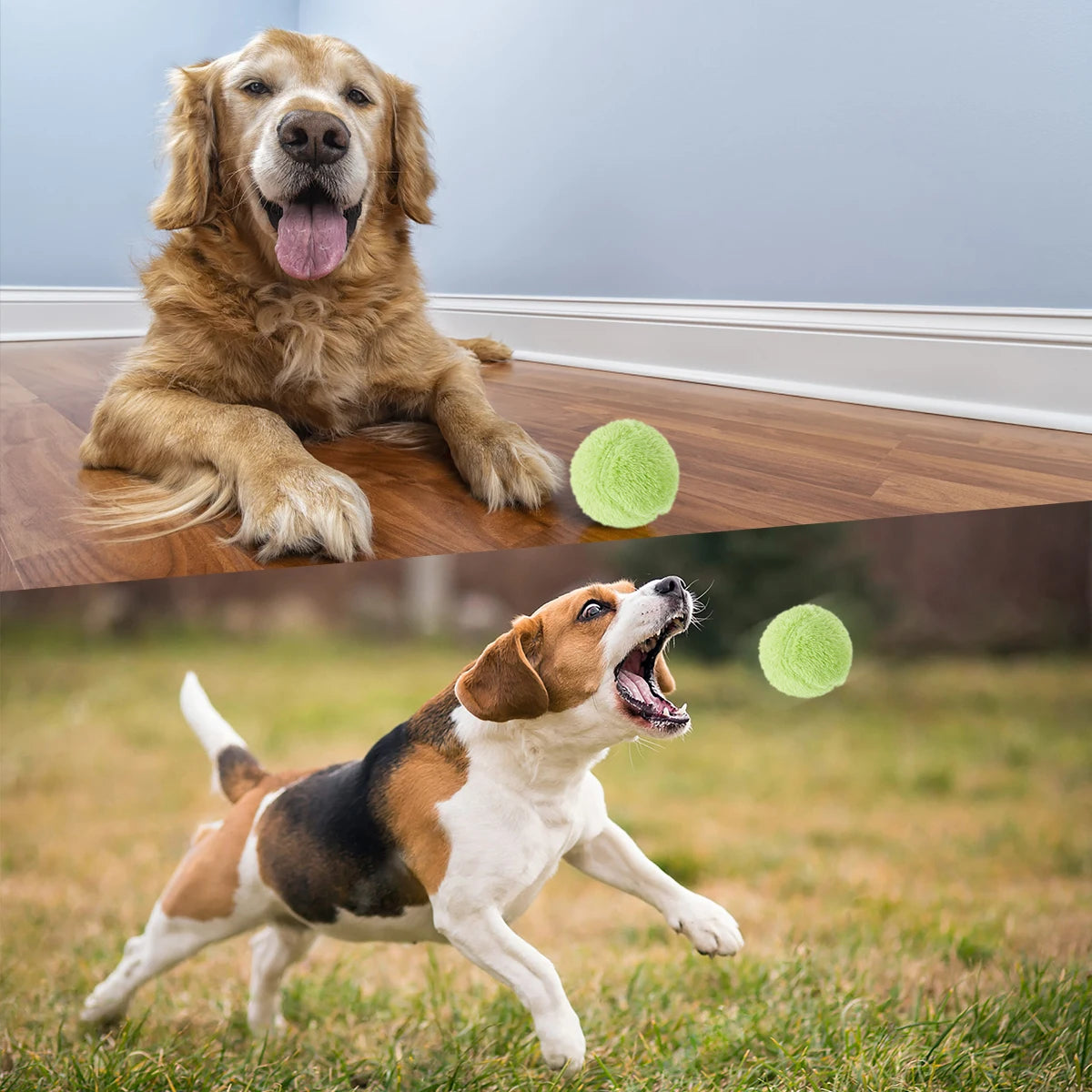 Interactive Electric Rolling Ball Toy for Cats - Plush Squeaky Balls for Indoor Playtime