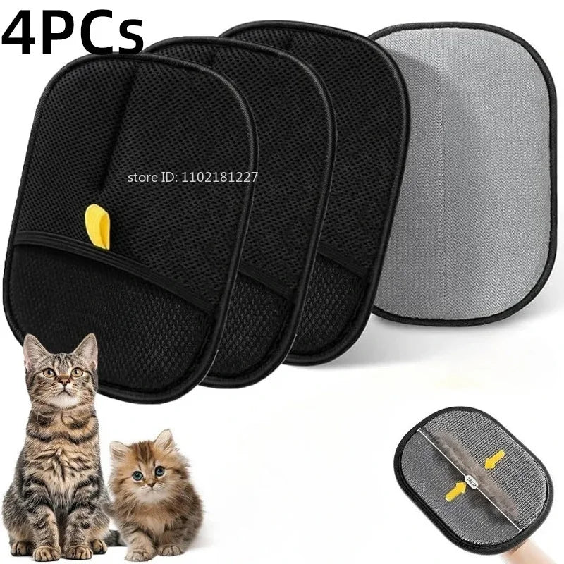 Professional Double-Sided Grooming Gloves for Efficient Pet Hair Removal from Carpets and Upholstery