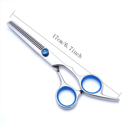 Pawzseek Professional 5-In-1 Stainless Steel Dog Grooming Scissors Set with Safety Round Tips - Ideal for Cats as Well