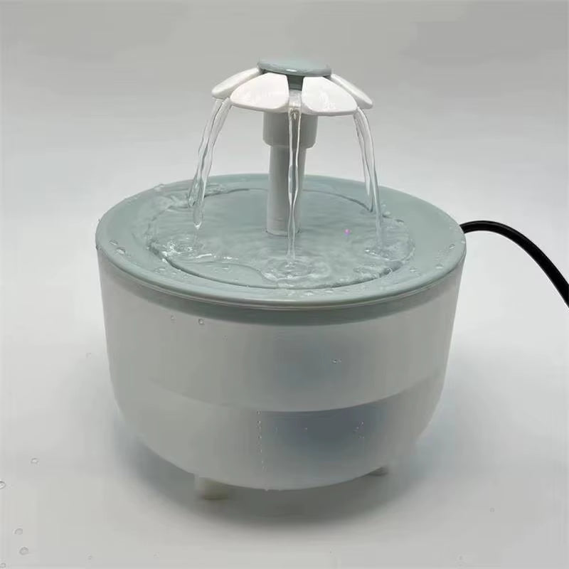 Automatic Pet Water Fountain with USB Connection and Quiet Operation - 1200ml Recirculating Filtered Water Dispenser for Cats