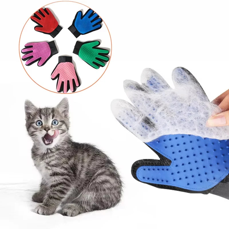 Premium Pet Grooming Glove for Cats and Dogs - Dual-Function Deshedding Brush and Massage Tool for Bathing and Fur Removal