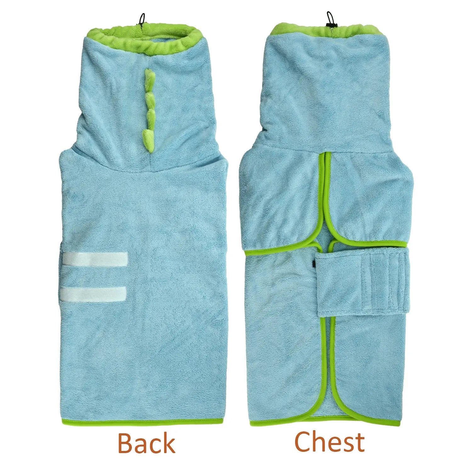 Quick-Dry Dog Bathrobe and Towel Set, Adjustable Microfiber Robe with Drying Gloves, Perfect for Cold Weather and Beach Use