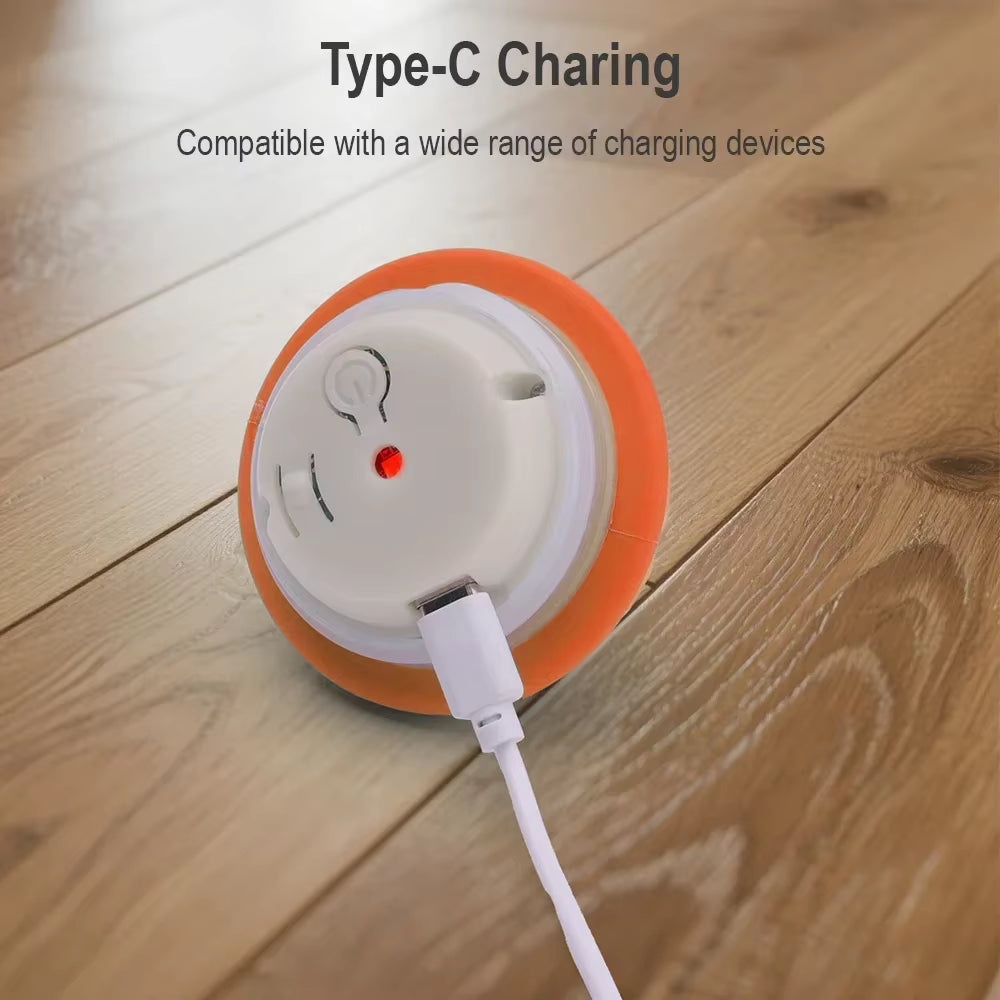 Interactive Rechargeable Rolling Ball Toy for Cats and Dogs with Faux Tail - Smart Electric Pet Training Device Mimicking Mouse Behavior