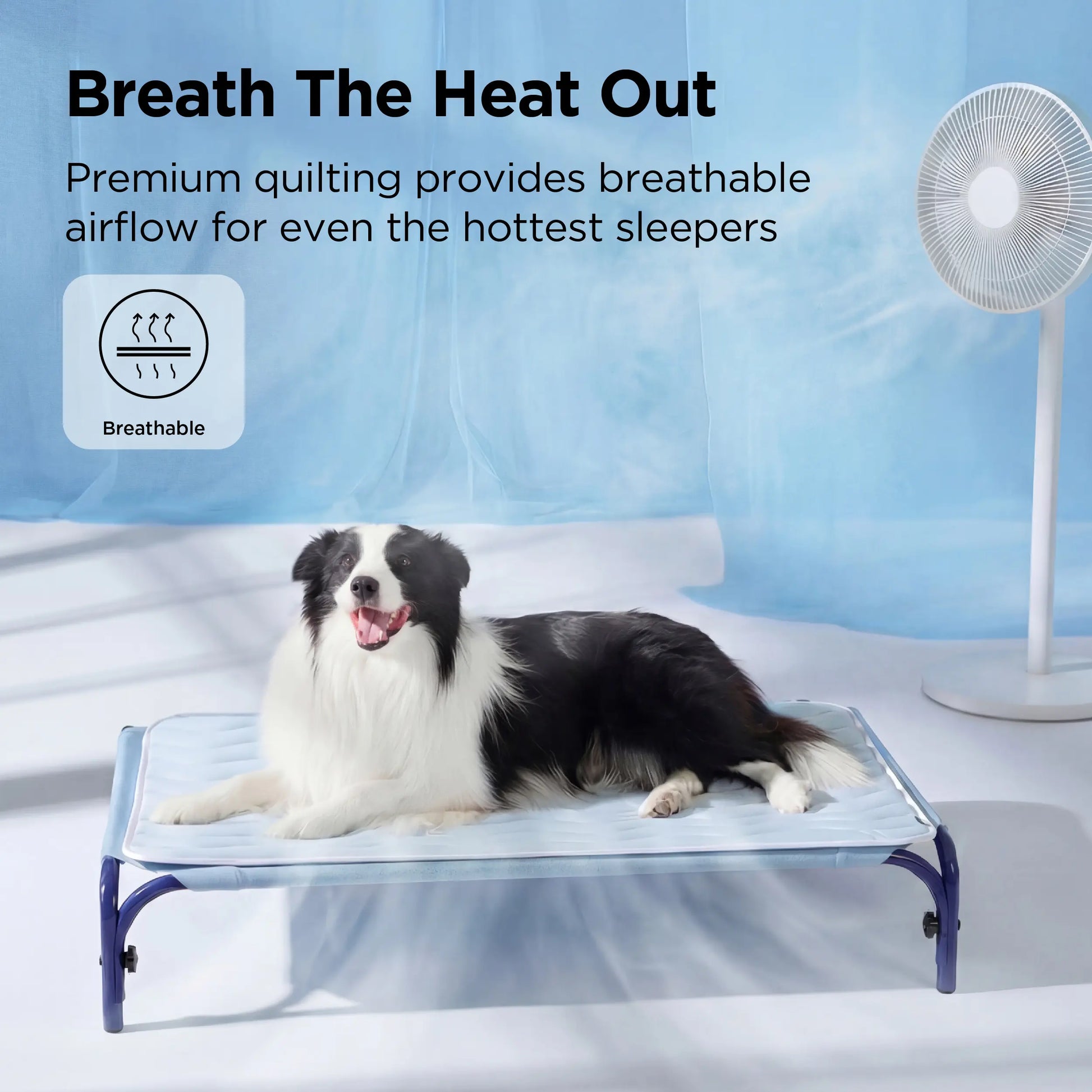 Bedsure Non-Slip Washable Cooling Mat for Large Dogs – Q-MAX>0.4 Summer Crate Bed, No Gel or Electricity Required