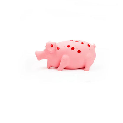 Durable Squeaky Latex Pig Toy for Dogs - Chew and Molar Puzzle Supplies
