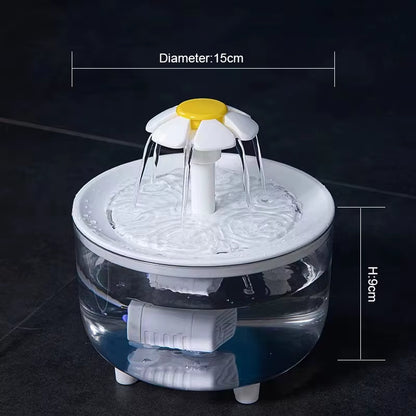 Automatic Pet Water Fountain with USB Connection and Quiet Operation - 1200ml Recirculating Filtered Water Dispenser for Cats