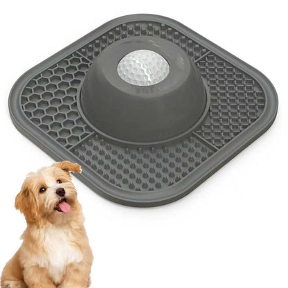 Pawlove Anti-Slip Slow Feeder Dog Bowl for Liquid Treats with Entertained Ball-In, Bone Broth Lick Bowl, 3/4 Cup Yogurt Lick Toy for Dogs of All Breeds - Ideal for Dietary Supplements and Post-Operative Nutrition