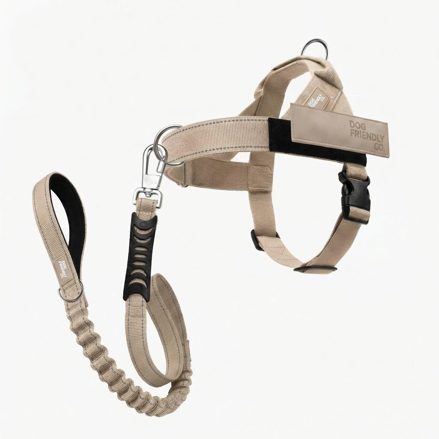 Dog Friendly Co. No-Pull Harness with D-Ring and Bungee Leash