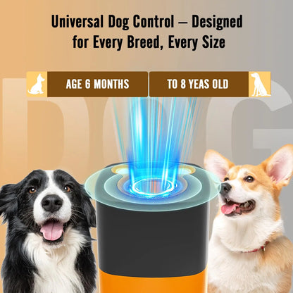 Rechargeable Sonic Dog Bark Deterrent - 25kHz Frequency Transmitter for Safe Anti-Bark Training, 50ft Range, Indoor/Outdoor Use