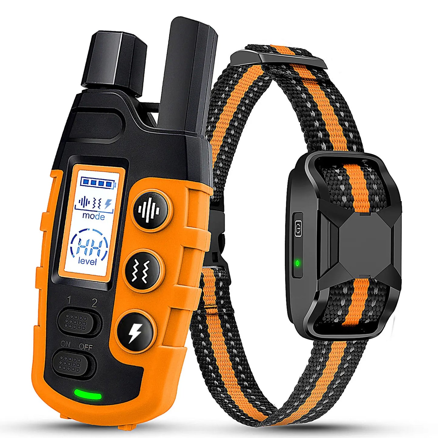 Professional Dog Training Collars with Remote Control, 3300Ft Range, Adjustable Nylon Strap, Multiple Training Modes (Beep, Vibration, Safe Shock), Rechargeable and Waterproof, Suitable for Dogs Weighing 5-150 lbs