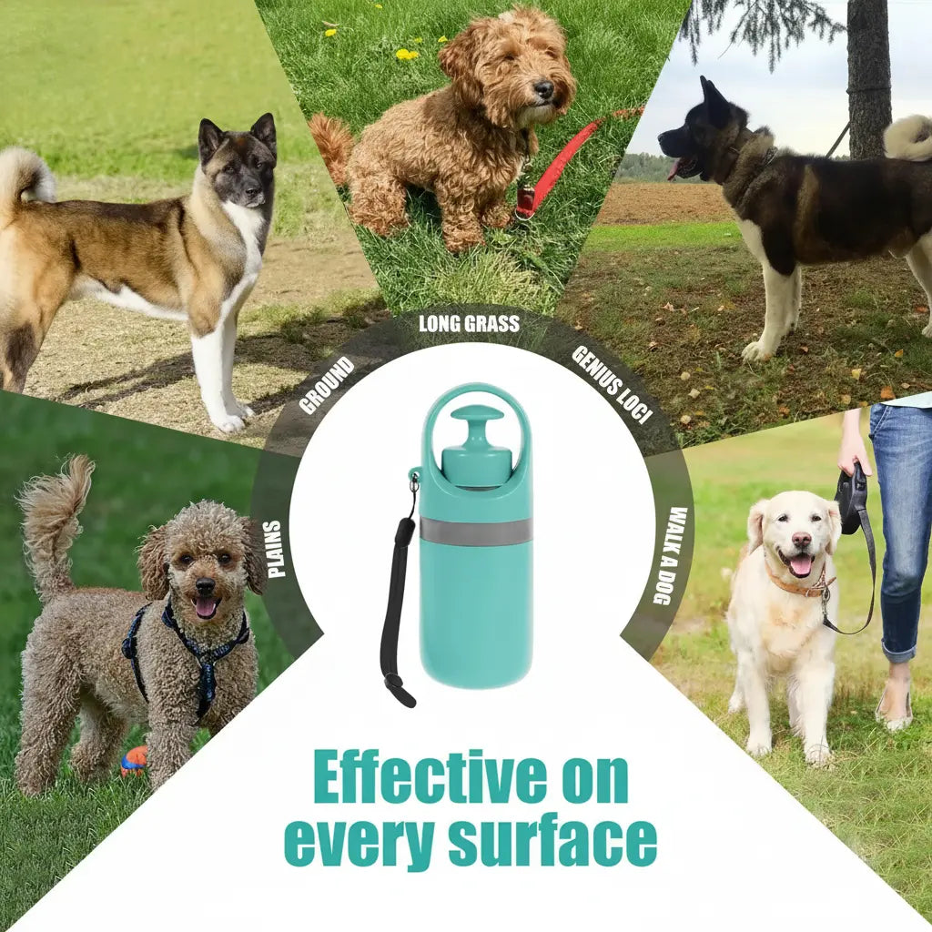 UFORU Portable Pet Waste Scooper with 6 Dog Waste Bags and Dispenser - Compact Outdoor Essential for Pet Care