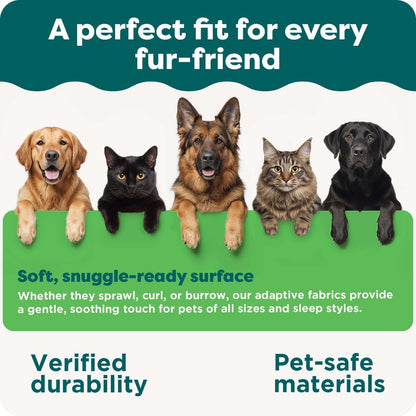 Large Memory Foam Dog Bed with Removable Bolsters and Washable Cover for Dogs up to 95 lbs - Plush Velvet Waves Comfort Sofa in Brownstone, Jumbo/XL