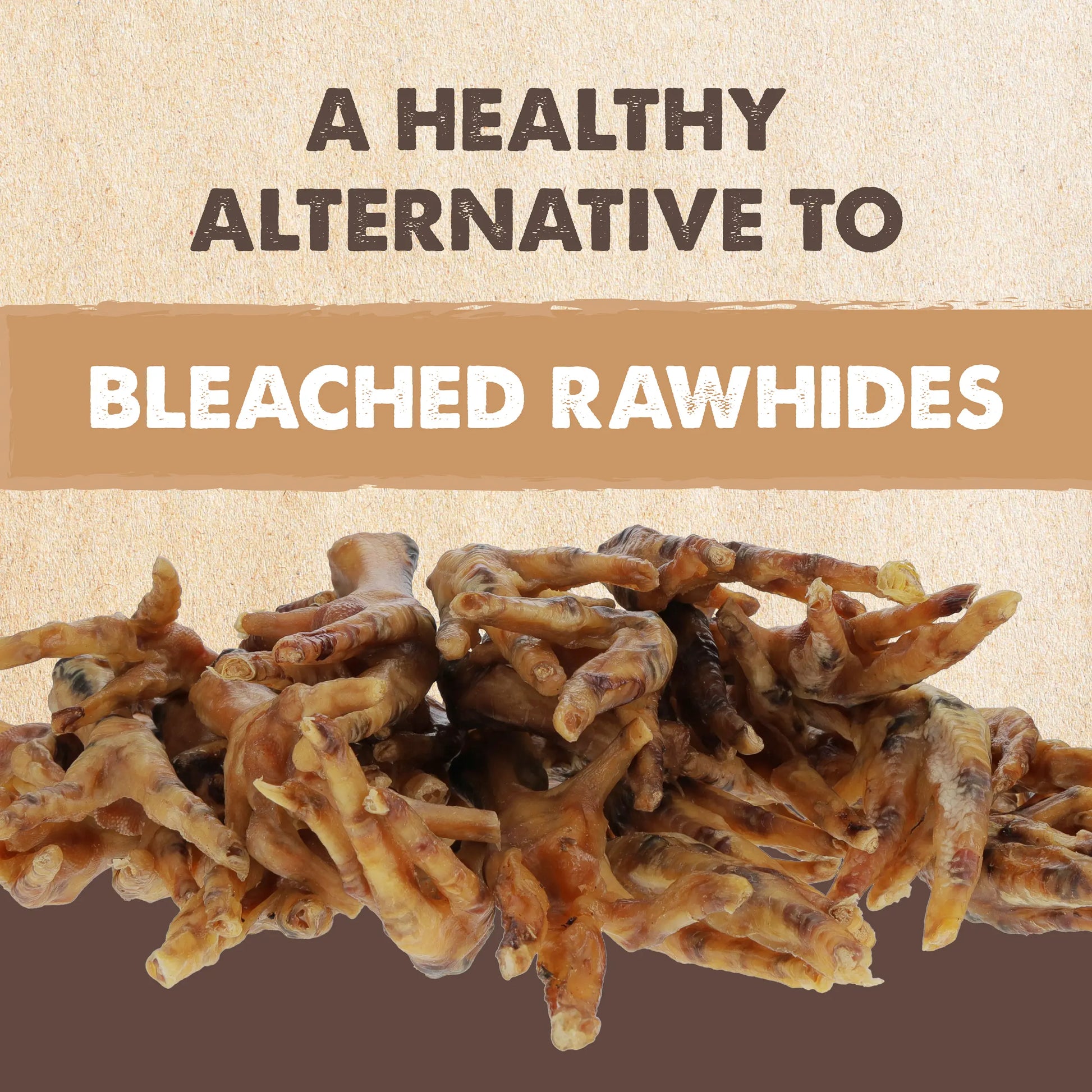 Mighty Paw Naturals All-Natural Chicken Feet Dog Chews - Crunchy, Protein-Dense, Grain-Free Treats for Joint Health