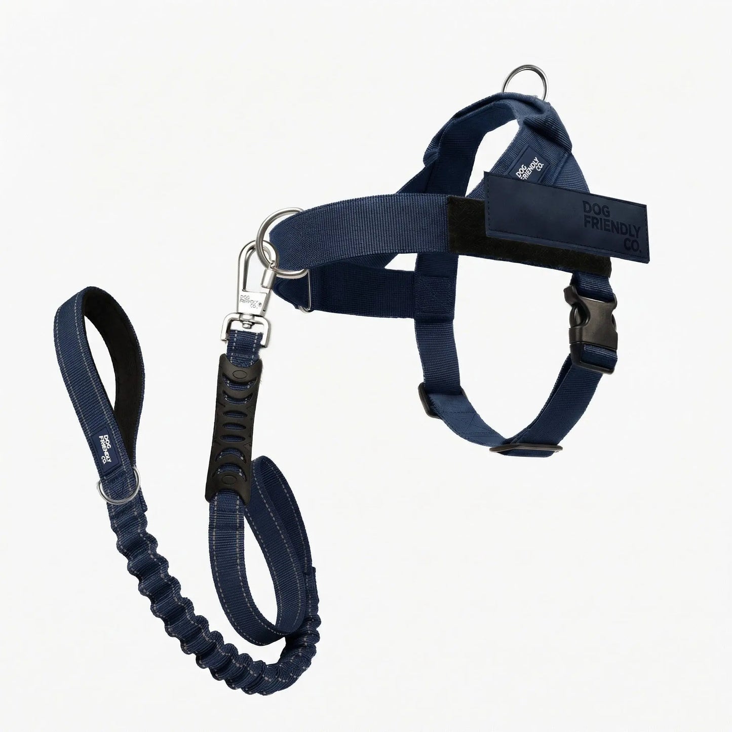 Dog Friendly Co. No-Pull Harness with D-Ring and Bungee Leash
