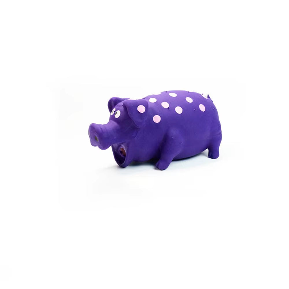 Durable Squeaky Latex Pig Toy for Dogs - Chew and Molar Puzzle Supplies
