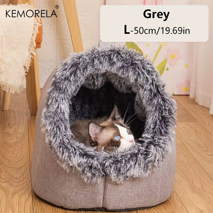 Premium Portable Cat Bed - Luxurious and Insulated Sleeping Solution with Convenient Carry Handle