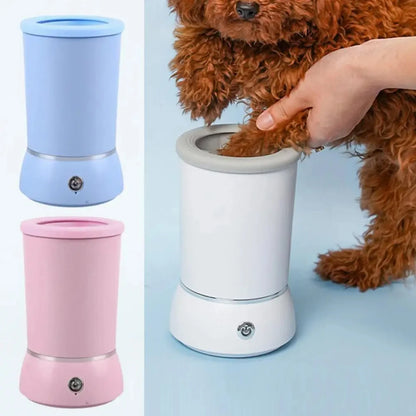 Automatic Portable Dog Paw Cleaner and Electric Massager for Small to Medium Pets, USB Rechargeable