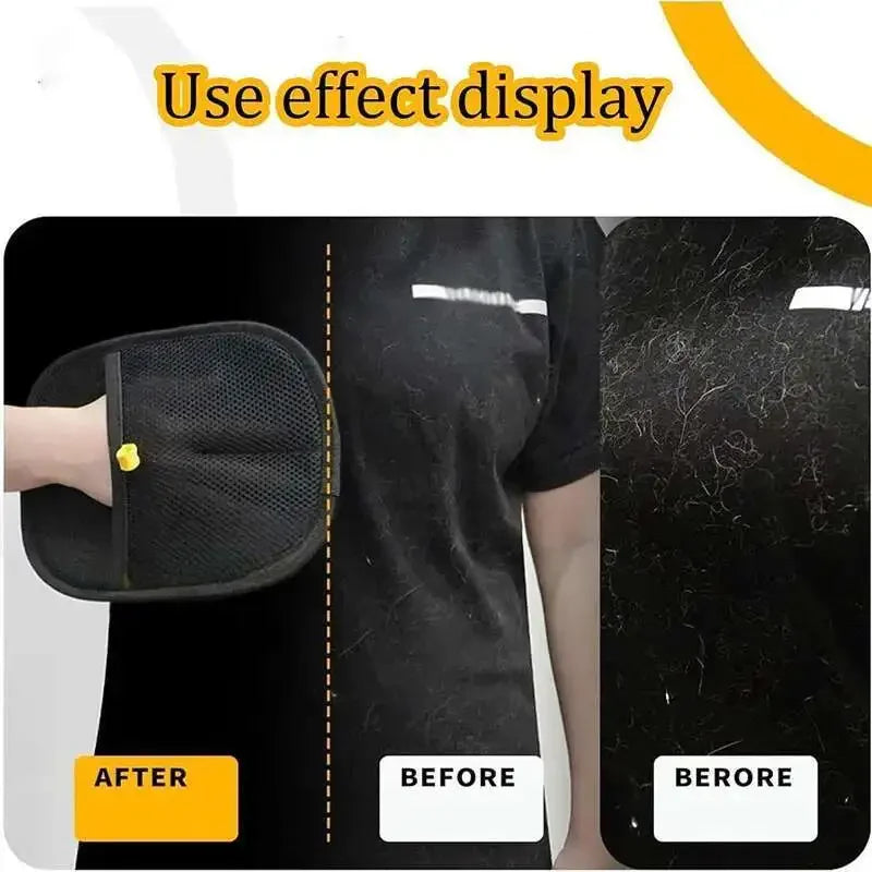 Professional Double-Sided Grooming Gloves for Efficient Pet Hair Removal from Carpets and Upholstery