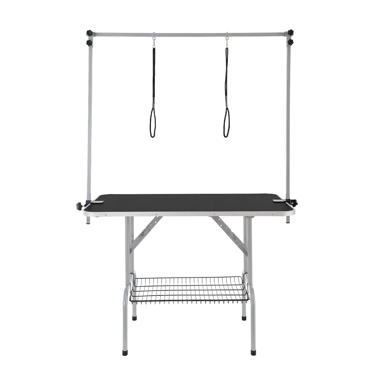 VEVOR Professional Pet Grooming Table with Two Arms and Clamp, 46'' Foldable Grooming Station for Medium and Small Dogs, Includes Free No-Sit Haunch Holder and Grooming Loop, Supports Up to 330 lbs