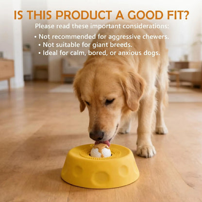 Pawpace Multi-Purpose Dog Bowl - Slow Feeder and Lick Bowl with Ball for Oral Hygiene, Featuring 8 Suction Cups for Mess-Free Liquid Treat Enrichment