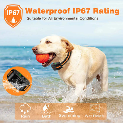 Professional Dog Training Collars with Remote Control, 3300Ft Range, Adjustable Nylon Strap, Multiple Training Modes (Beep, Vibration, Safe Shock), Rechargeable and Waterproof, Suitable for Dogs Weighing 5-150 lbs