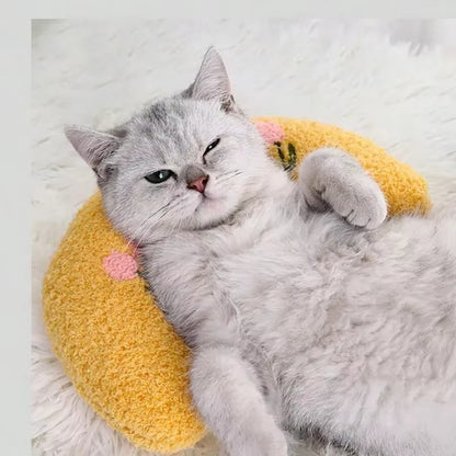 Premium U-Shaped Pet Pillow for Cats and Dogs - Plush, Thick-Filled, Cervical Support, Hypoallergenic, and Washable for Improved Sleep Quality