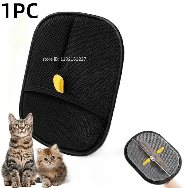 Professional Double-Sided Grooming Gloves for Efficient Pet Hair Removal from Carpets and Upholstery