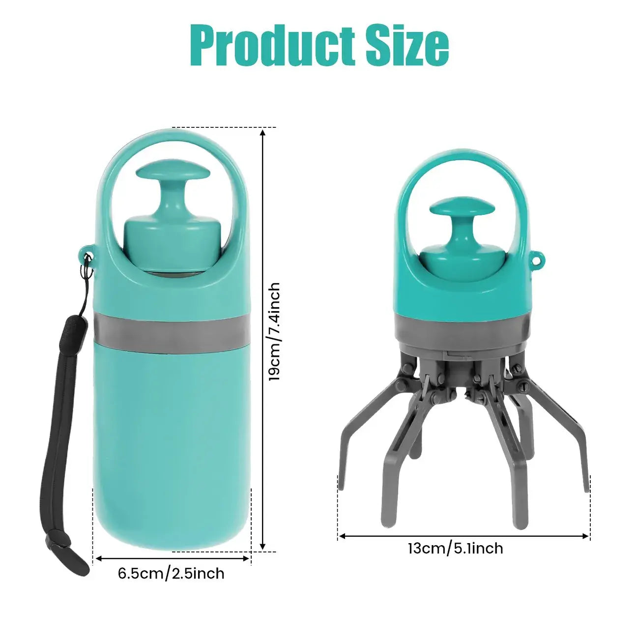 UFORU Portable Pet Waste Scooper with 6 Dog Waste Bags and Dispenser - Compact Outdoor Essential for Pet Care