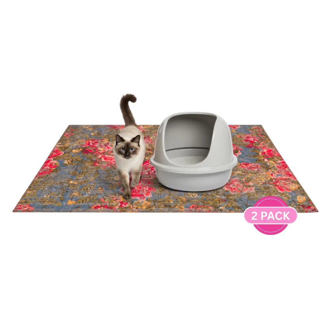 Lovewag Pets Reusable Dog Pads - Set of 2, Eco-Friendly and Leak-Proof, Available in Multiple Designs: Blue Mesa, Blue Hazel, Guava Stripes, Heirloom Rose, Sizes 36" x 48" and 28" x 41