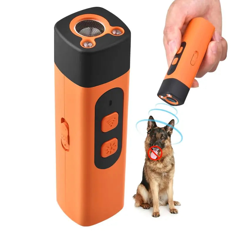 Rechargeable Sonic Dog Bark Deterrent - 25kHz Frequency Transmitter for Safe Anti-Bark Training, 50ft Range, Indoor/Outdoor Use