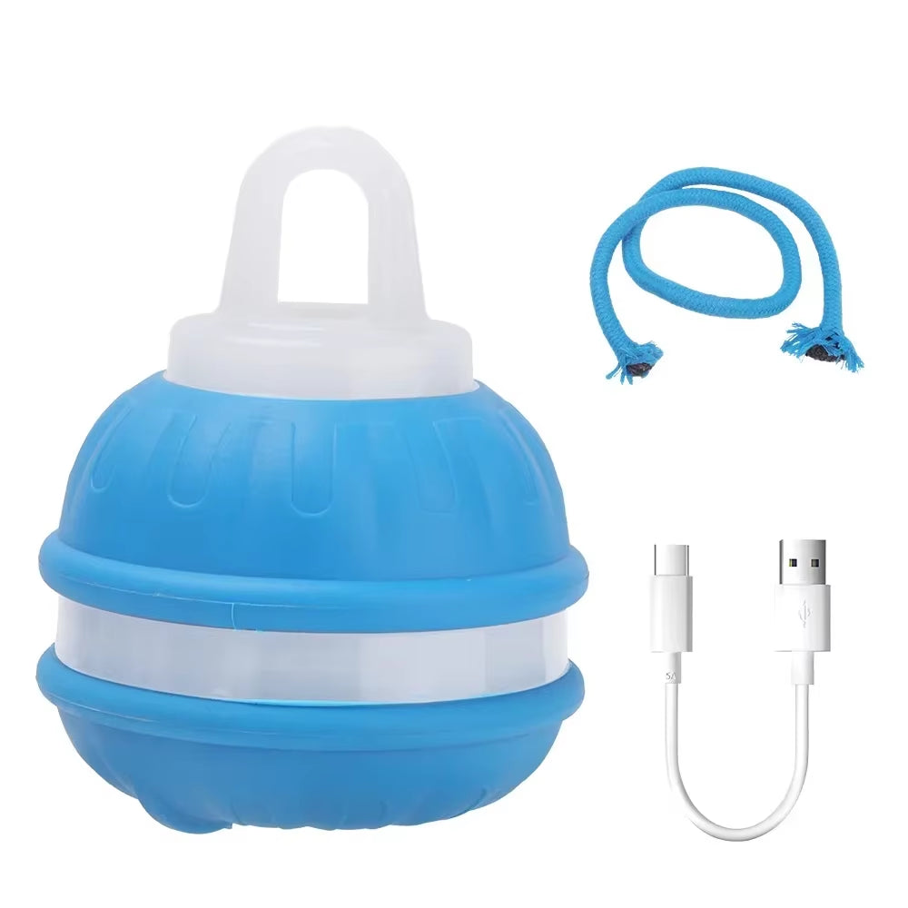 Interactive Rechargeable Rolling Ball Toy for Cats and Dogs with Faux Tail - Smart Electric Pet Training Device Mimicking Mouse Behavior