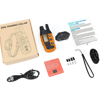 Professional Dog Training Collars with Remote Control, 3300Ft Range, Adjustable Nylon Strap, Multiple Training Modes (Beep, Vibration, Safe Shock), Rechargeable and Waterproof, Suitable for Dogs Weighing 5-150 lbs