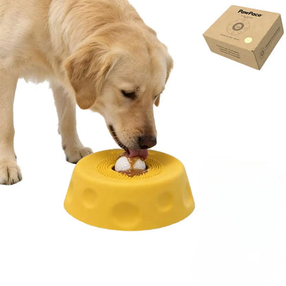 Pawpace Multi-Purpose Dog Bowl - Slow Feeder and Lick Bowl with Ball for Oral Hygiene, Featuring 8 Suction Cups for Mess-Free Liquid Treat Enrichment