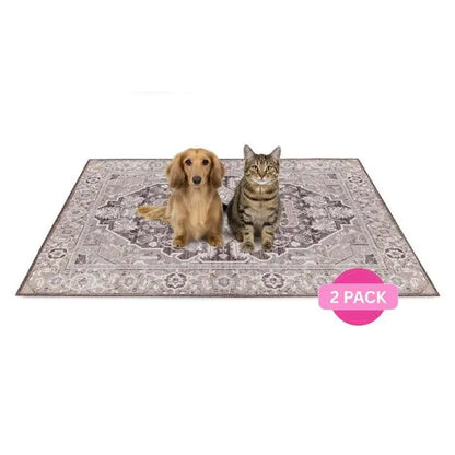 Lovewag Pets Reusable Dog Pads - Set of 2, Eco-Friendly and Leak-Proof, Available in Multiple Designs: Blue Mesa, Blue Hazel, Guava Stripes, Heirloom Rose, Sizes 36" x 48" and 28" x 41